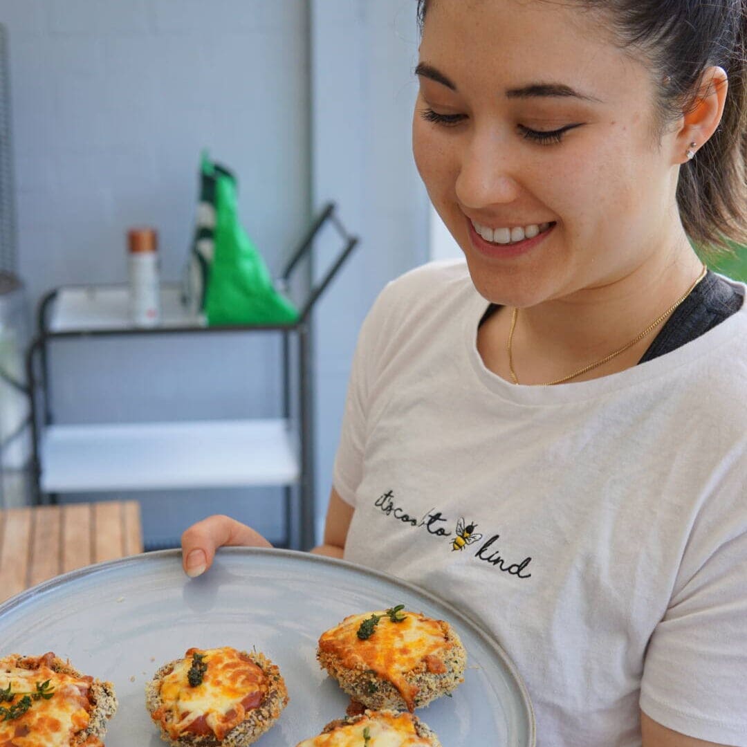 Person enjoying a healthy, balanced meal at home